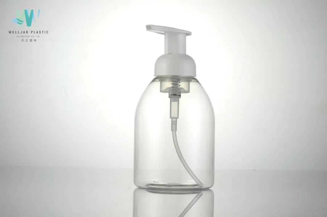 400ml Plastic Pet Cosmetic Round Foam Pump Bottle
