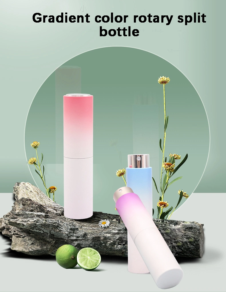 Gradient Color 8ml Aluminum Bottle Twist Atomizer Spray Glass Perfume Bottle