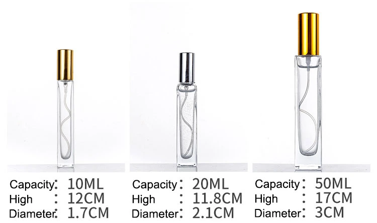 Wholesale 10ml 15ml 30ml 50ml 100ml Glass Spray Bottle Perfume Glass Bottles Empty Bottles with Aluminum Caps