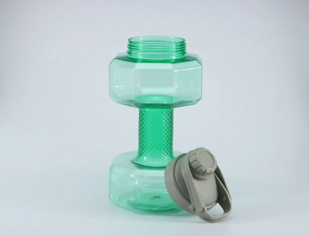 2.2L BPA Free Plastic Gym Dumbbell Shape Water Bottle