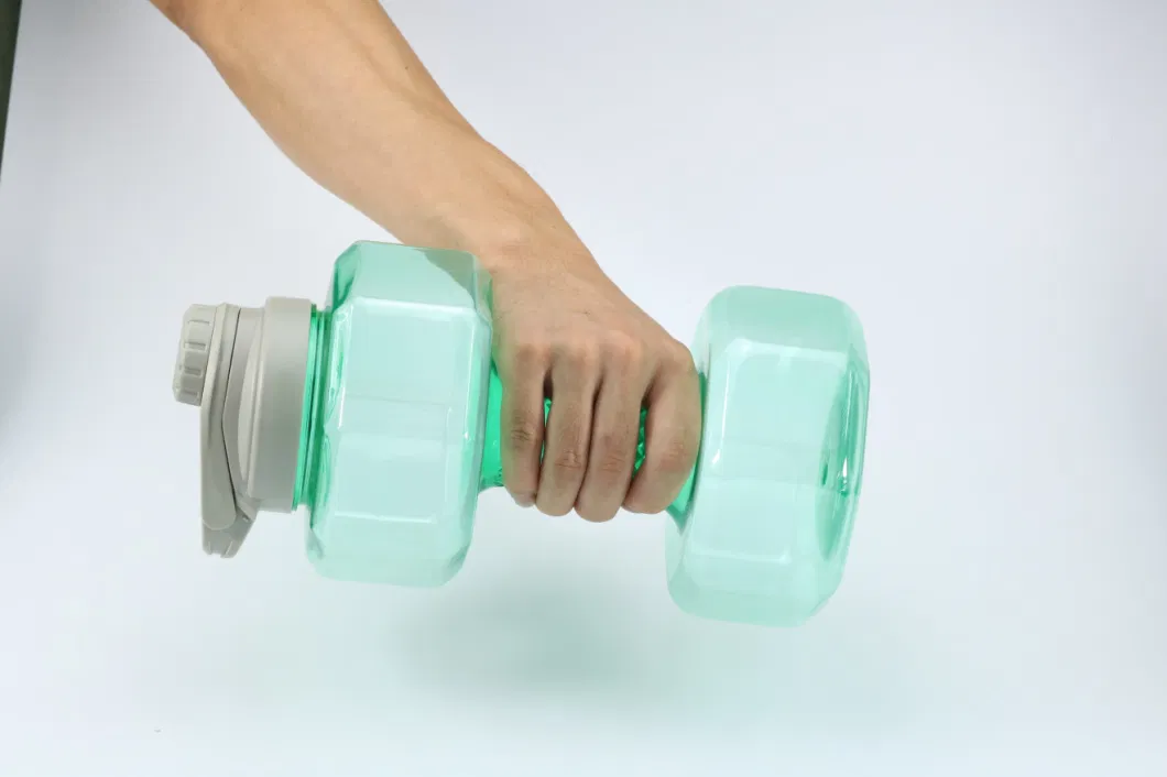 2.2L BPA Free Plastic Gym Dumbbell Shape Water Bottle