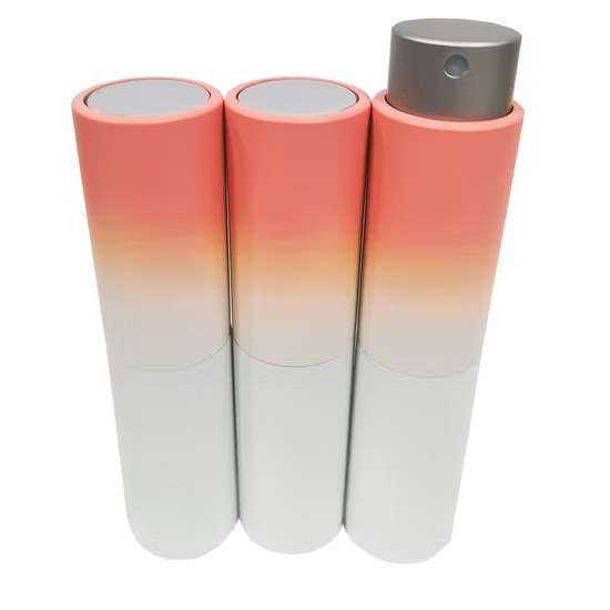 Gradient Color 8ml Aluminum Bottle Twist Atomizer Spray Glass Perfume Bottle
